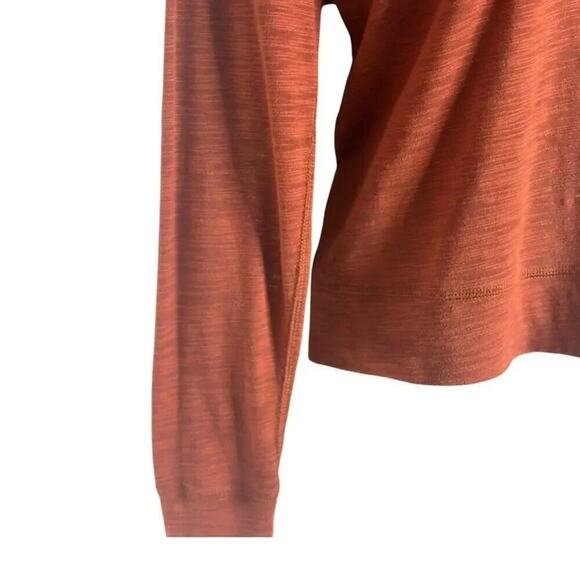 Chaser Slub Jersey Long Sleeve Sheer Lightweight Burnt Orange Henley Size Small - Picture 9 of 13